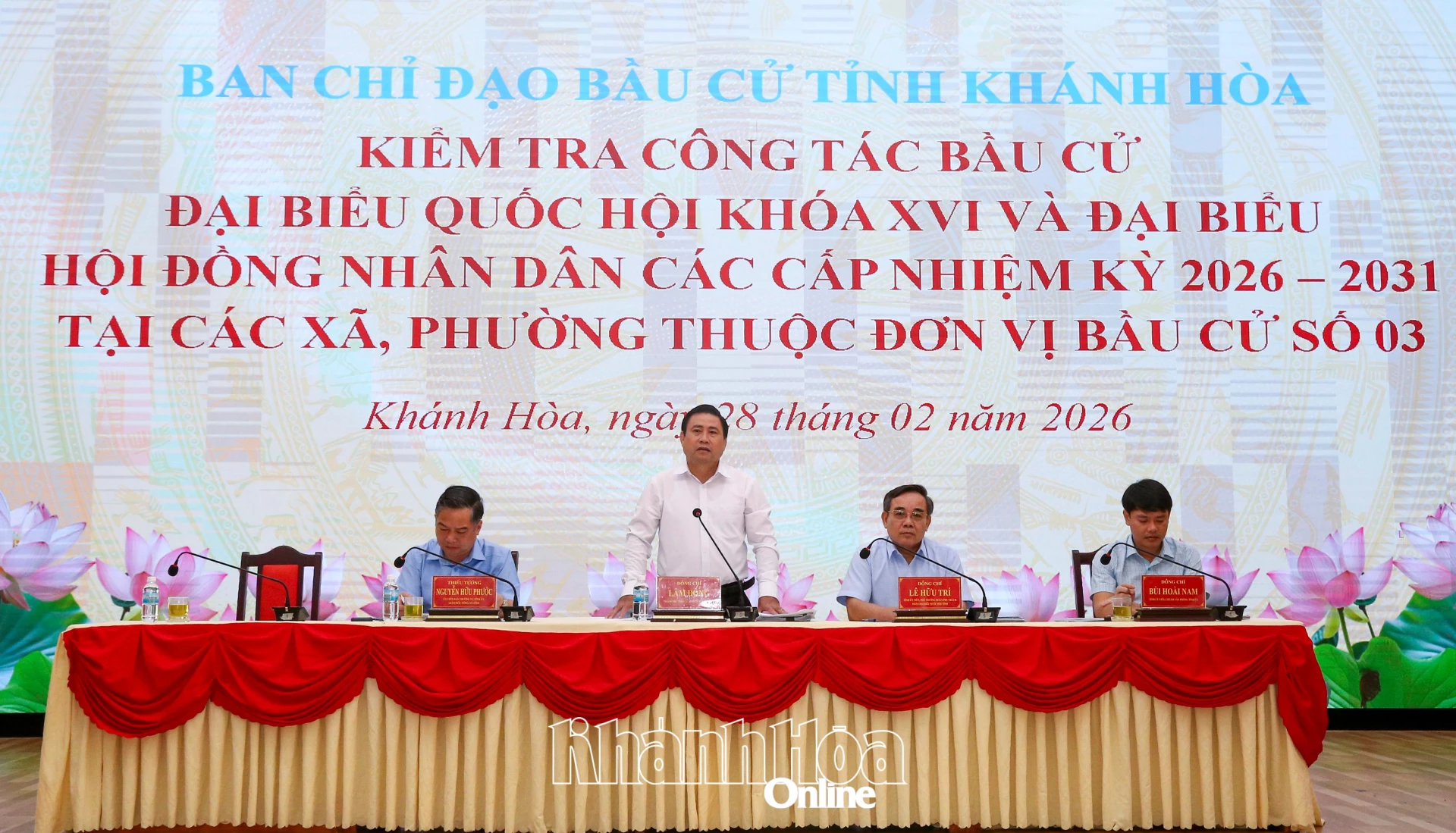 Ban Chỉ đạo Bầu cử tỉnh Khánh Hòa kiểm tra công tác chuẩn bị bầu cử tại các địa phương thuộc đơn vị bầu cử số 3 - Báo Khánh Hòa