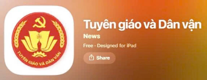 Ban Tuyên giáo và Dân vận Trung ương chính thức giới thiệu Ứng dụng thông tin Tuyên giáo và Dân vận