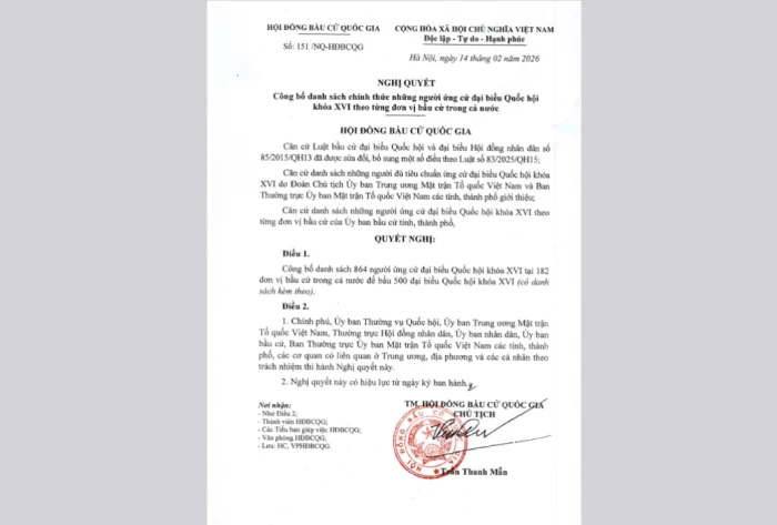 Tỉnh Khánh Hòa có 20 ứng cử viên đại biểu Quốc hội khóa XVI