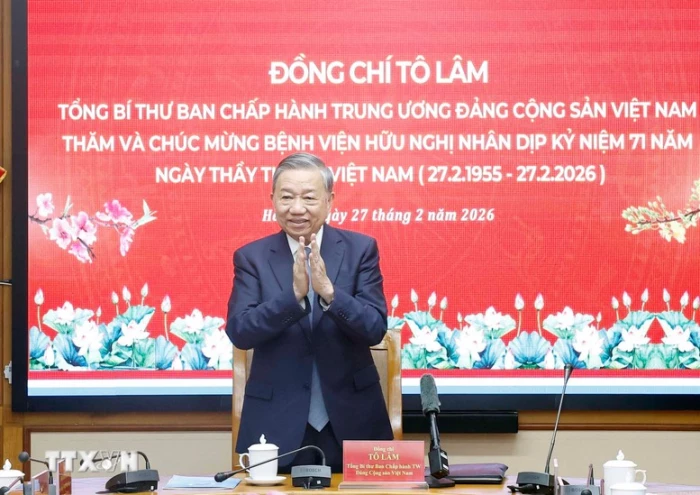 Phát biểu của Tổng Bí thư Tô Lâm tại buổi thăm, chúc mừng ngành y tế và tập thể cán bộ, y bác sĩ, nhân viên Bệnh viện Hữu Nghị