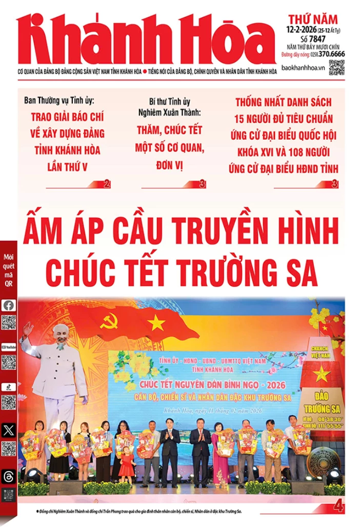 Đọc báo in số 7847 ngày 12/2/2026