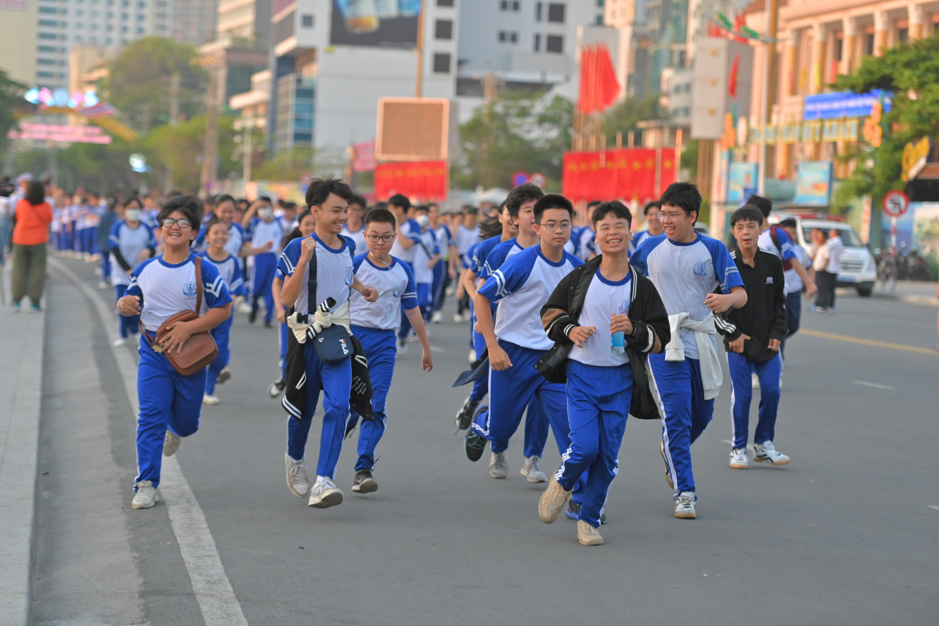 Pupils taking part in the 2024 Olympic Running Day

