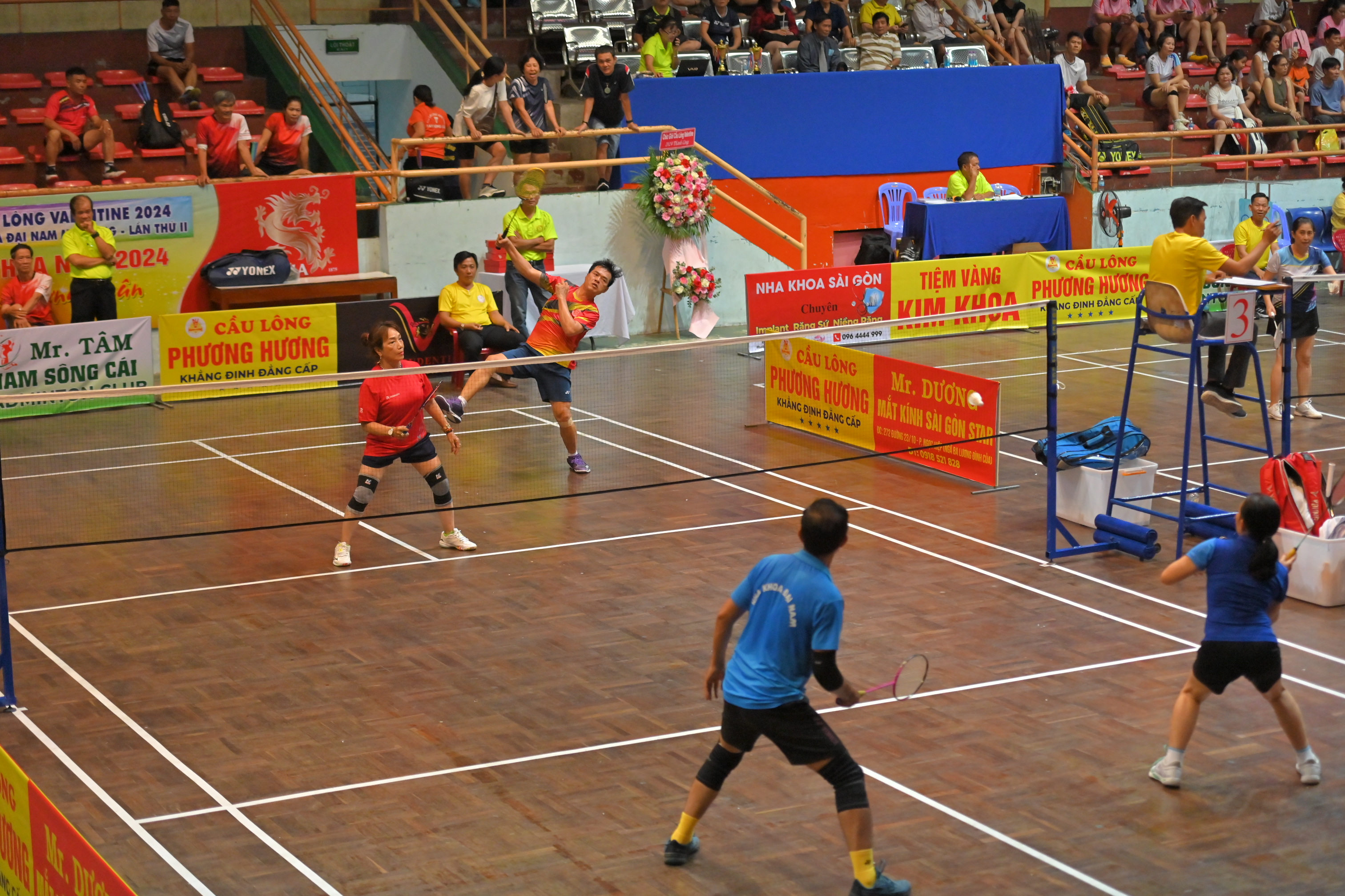 Giải cầu lông Valentine mở rộng, lần thứ 2-2024 tranh Cúp Nha khoa Đại Nam: 164 đôi vận động viên tranh tài