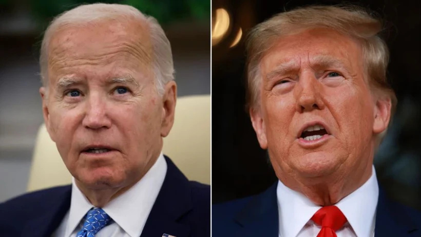 Đương kim Tổng thống Joe Biden và cựu Tổng thống Donald Trump. (Nguồn: Getty Images)
