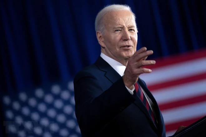 Tổng thống Mỹ Joe Biden phát biểu tại Milwaukee, Wisconsin, ngày 13/3/2024. (Ảnh: AFP/TTXVN)

