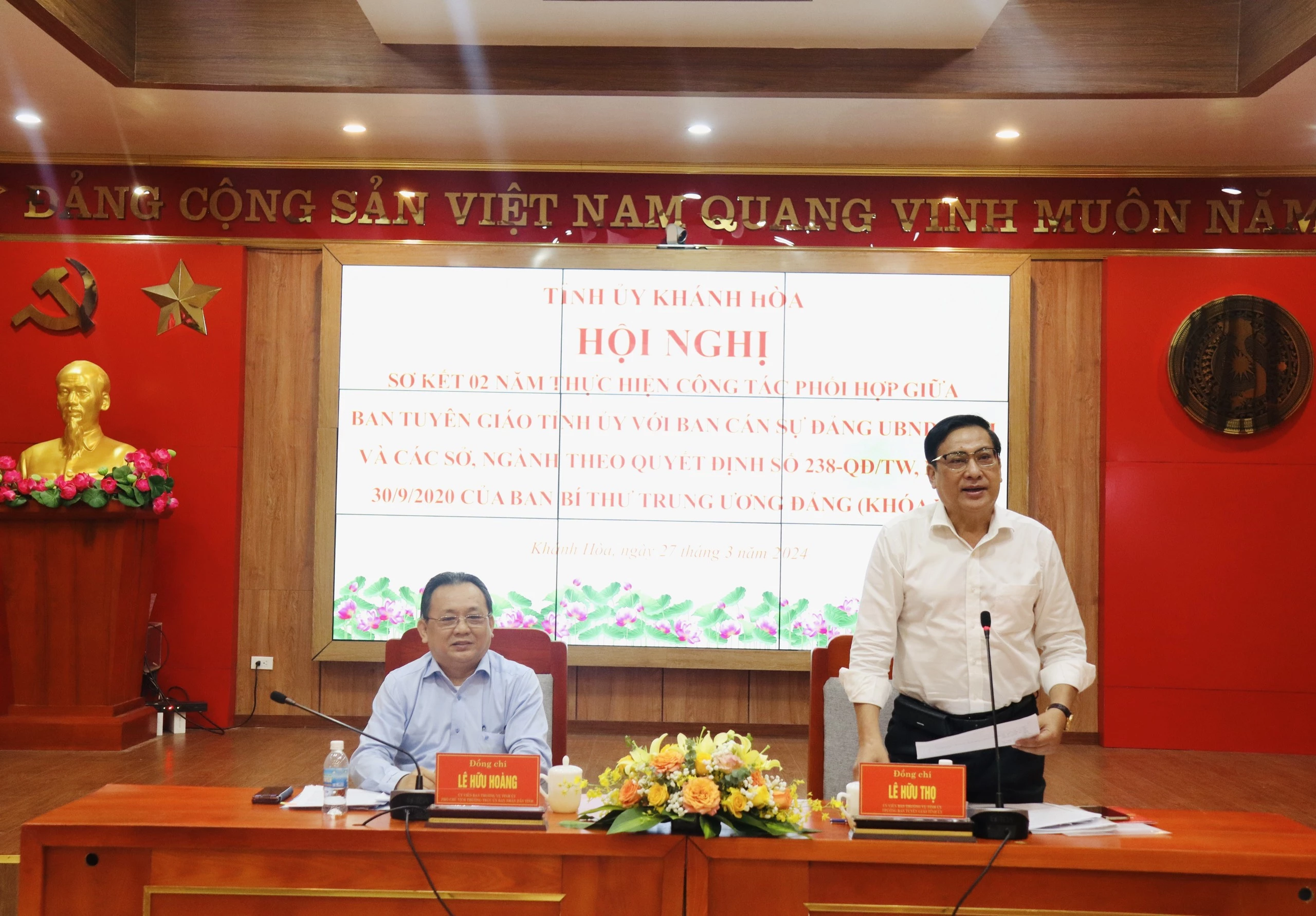 Sơ kết 2 năm thực hiện công tác phối hợp giữa Ban Tuyên giáo Tỉnh ủy với Ban cán sự đảng UBND tỉnh và các sở, ngành