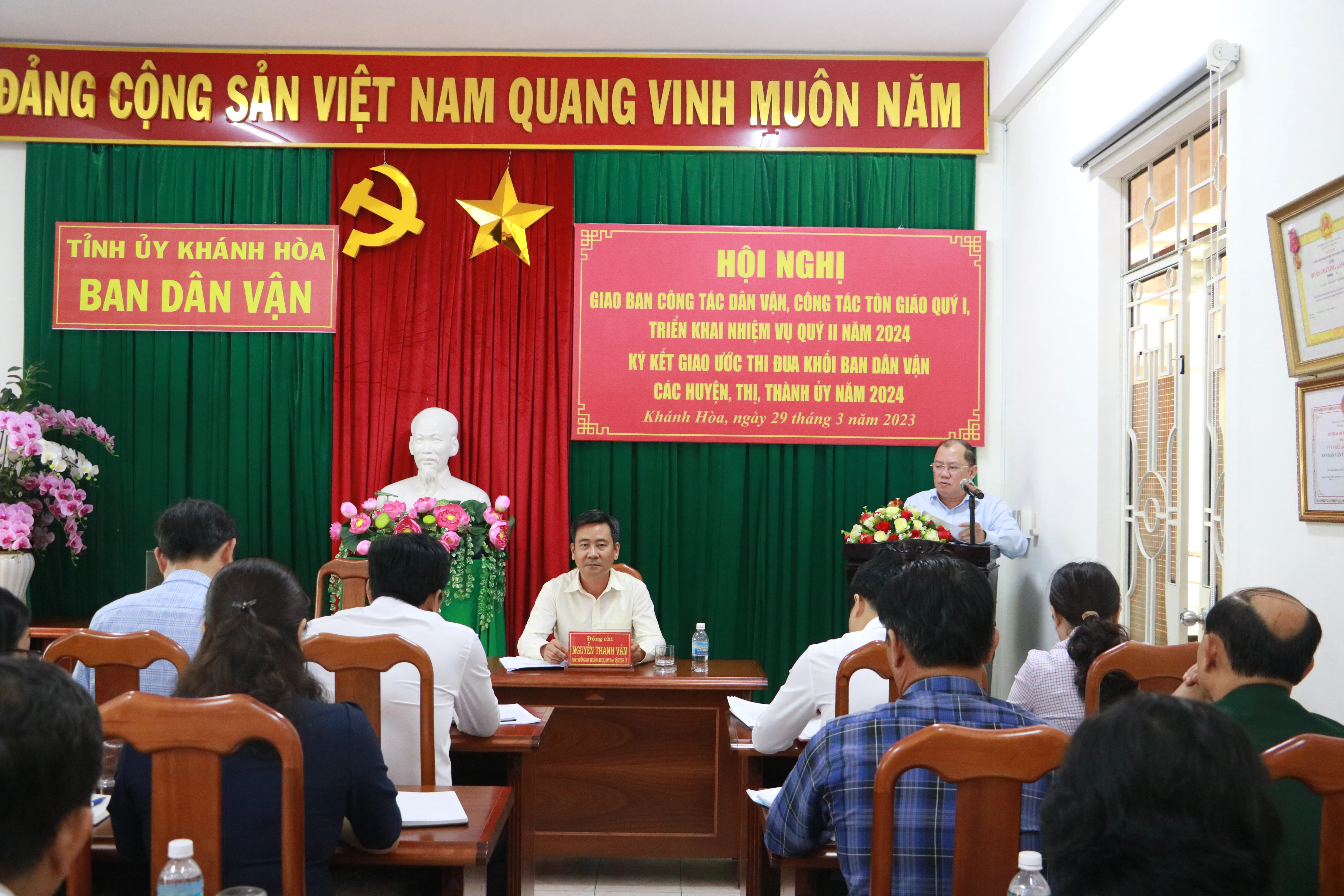 Ban Dân vận Tỉnh ủy giao ban công tác dân vận quý I