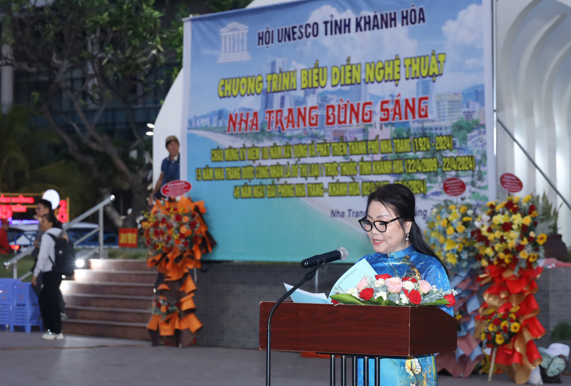 Bà Nguyễn Thị Thanh Hương chia sẻ về ý nghĩa của việc tổ chức chương trình.