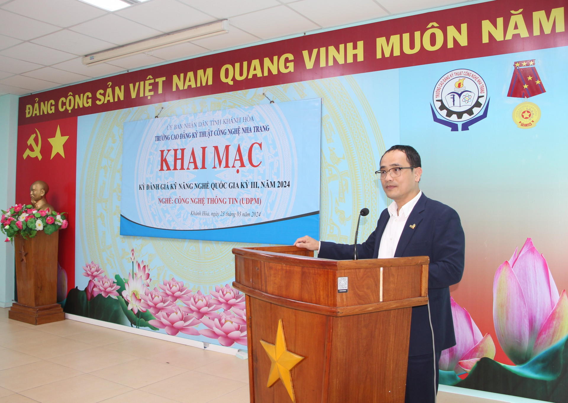 Ông Nguyễn Chí Trường phát biểu tại khai mạc.