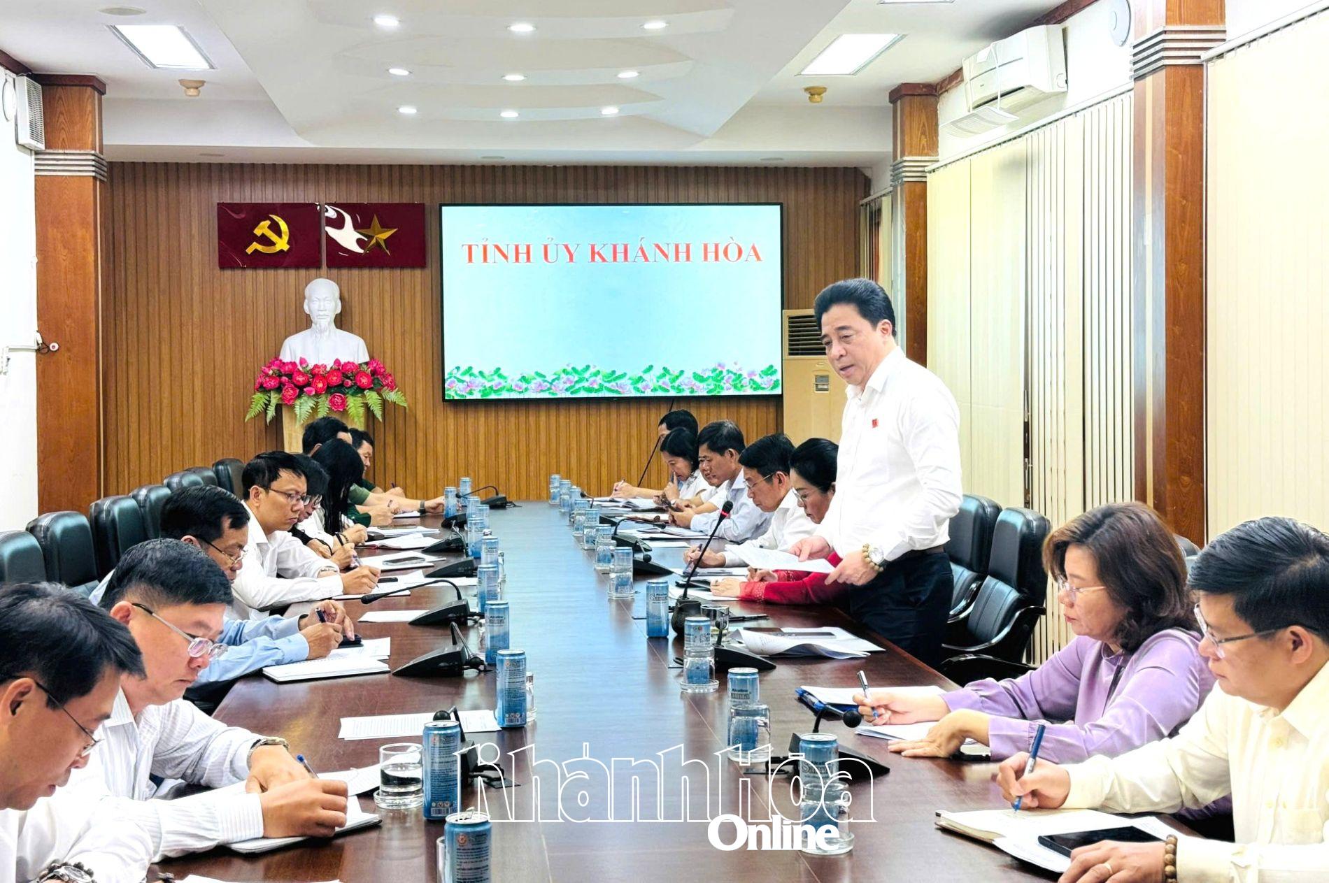 Thường trực Tỉnh ủy Khánh Hòa giao ban công tác tháng 3