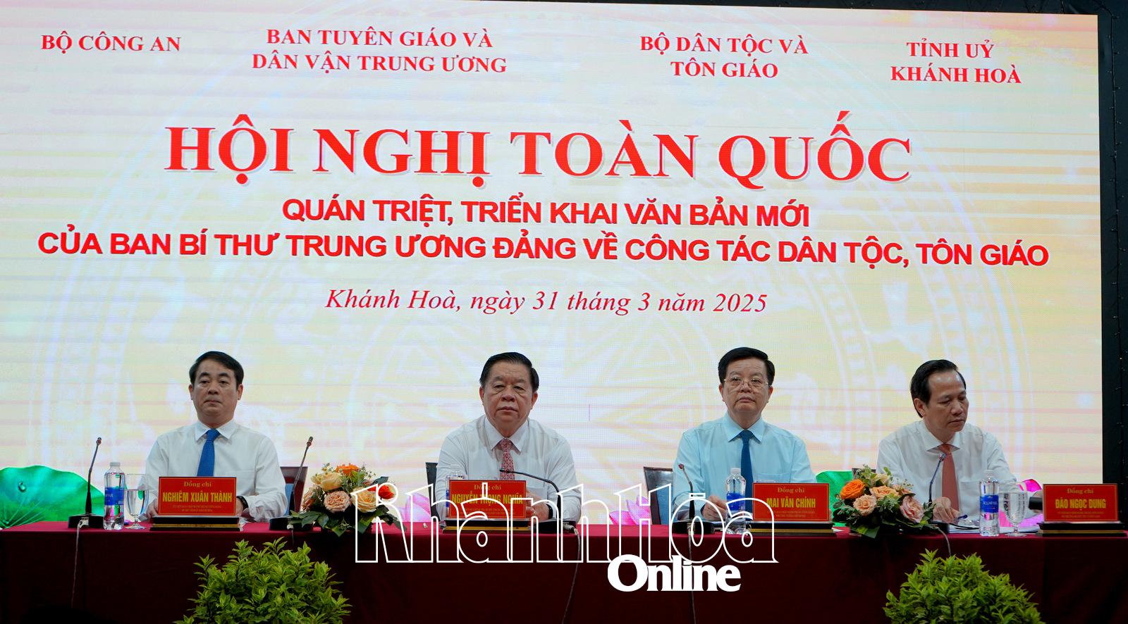 Hội nghị toàn quốc quán triệt, triển khai một số văn bản mới của Ban Bí thư về công tác dân tộc, tôn giáo