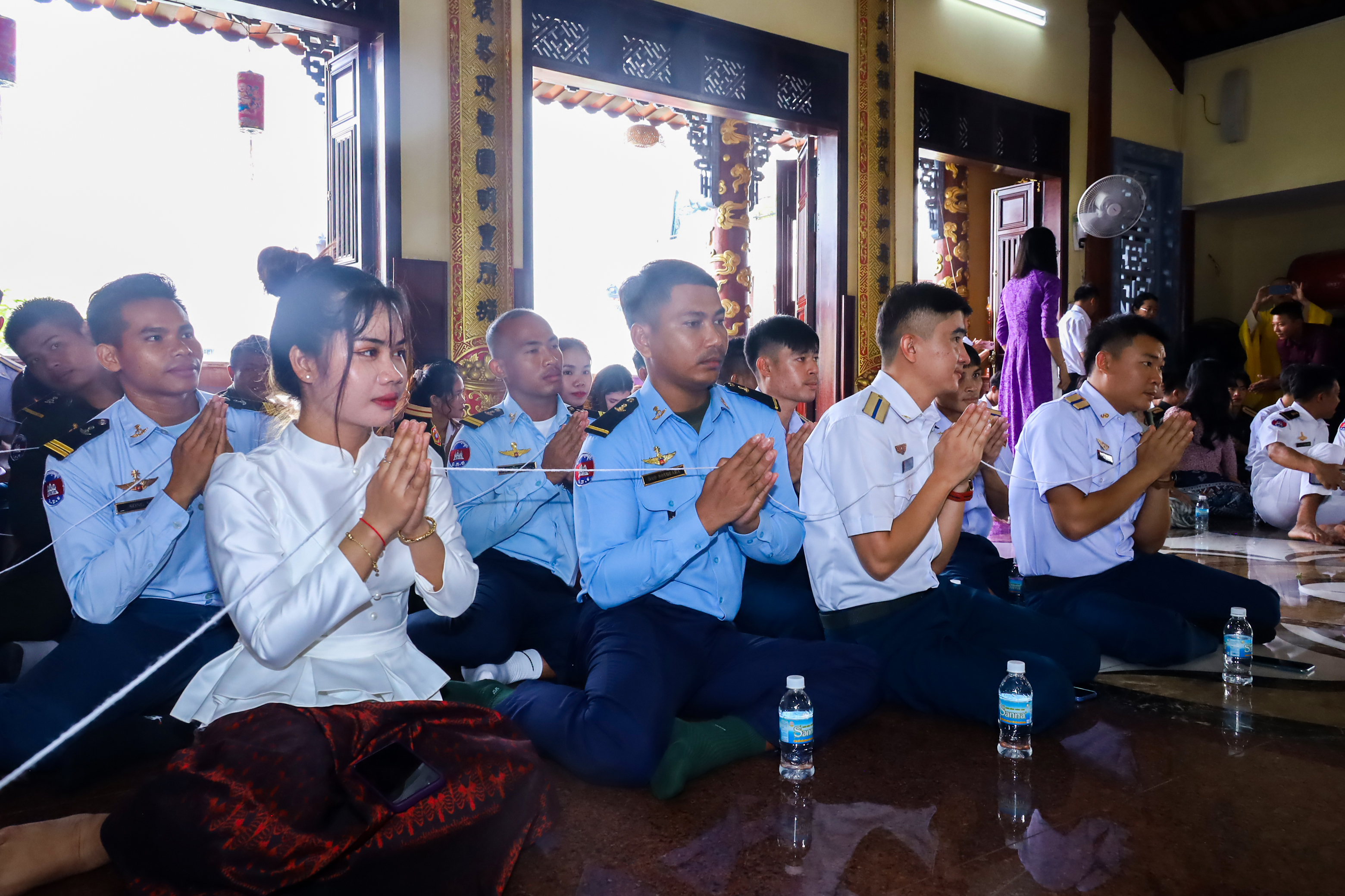 Sinh viên, học viên Lào và Campuchia tham gia hoạt động đón tết cổ truyền Bunpimay (Lào) và Chol Chnam Thmay (Campuchia) do Liên hiệp các tổ chức hữu nghị tỉnh tổ chức.