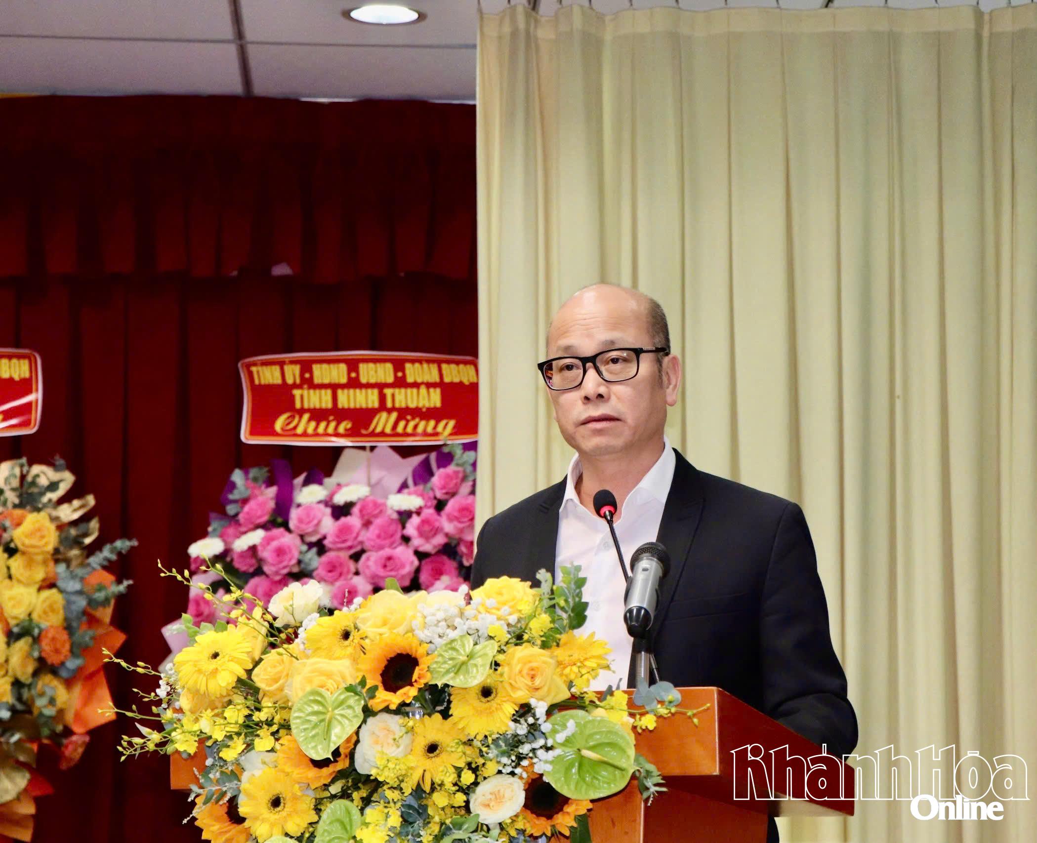 Ông Bùi Huy Thọ - Giám đốc Ngân hàng Nhà nước Chi nhánh Khu vực 10 phát biểu tại hội nghị.