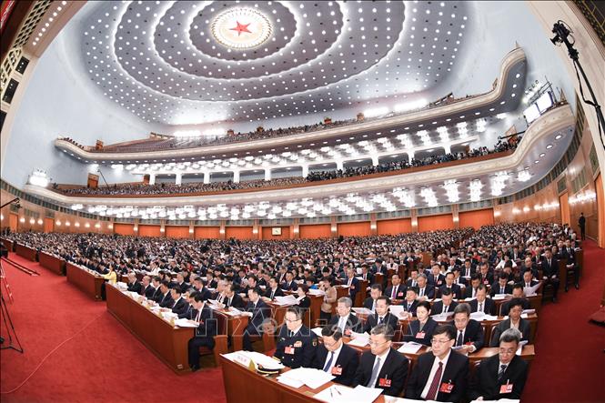 Toàn cảnh lễ khai mạc Kỳ họp thứ ba Đại hội Đại biểu Nhân dân Toàn quốc Trung Quốc khóa XIV tại Bắc Kinh, ngày 5/3/2025. Ảnh: THX/TTXVN