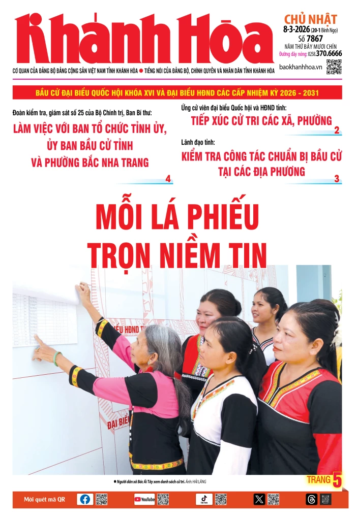 Đọc báo in số 7867 chủ nhật ngày 8/3/2026