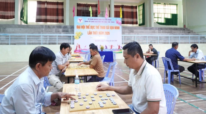 20 kỳ thủ tranh tài Giải cờ tướng xã Vạn Ninh năm 2026