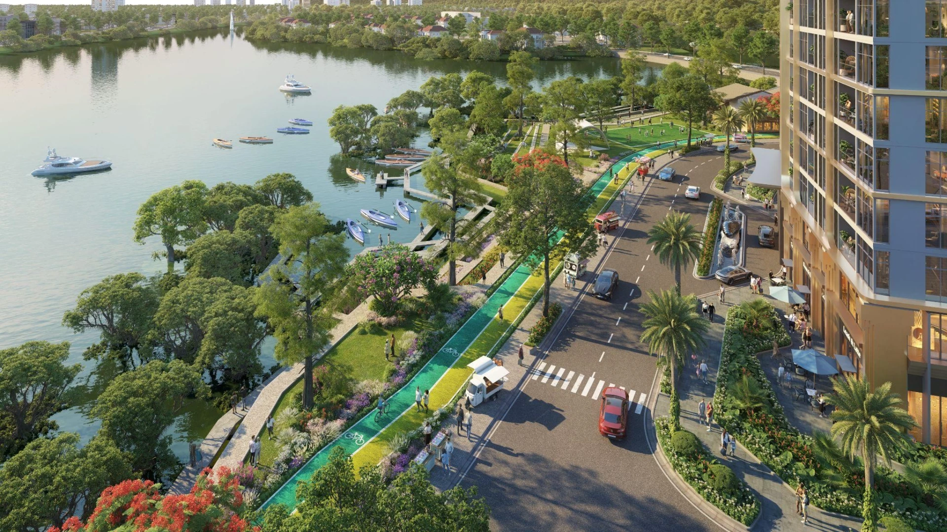 Dự án kiến tạo không gian sống cân bằng, mang đến nhịp sống thư thái mỗi ngày. (Ảnh phối cảnh minh họa)