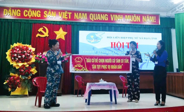 Hội Liên hiệp Phụ nữ xã Đại Lãnh tổ chức hội thi tìm hiểu Luật Bầu cử đại biểu Quốc hội và đại biểu HĐND