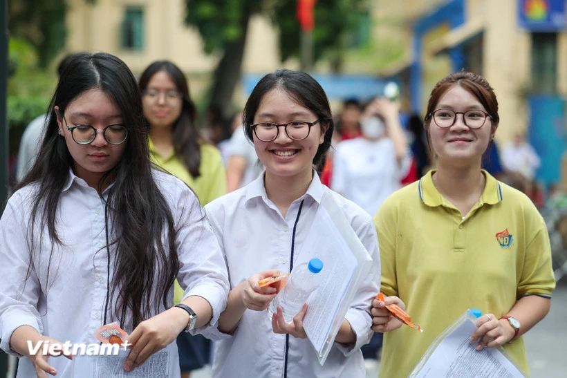 Học sinh thi tốt nghiệp trung học phổ thông. (Ảnh: Minh Sơn/Vietnam+)