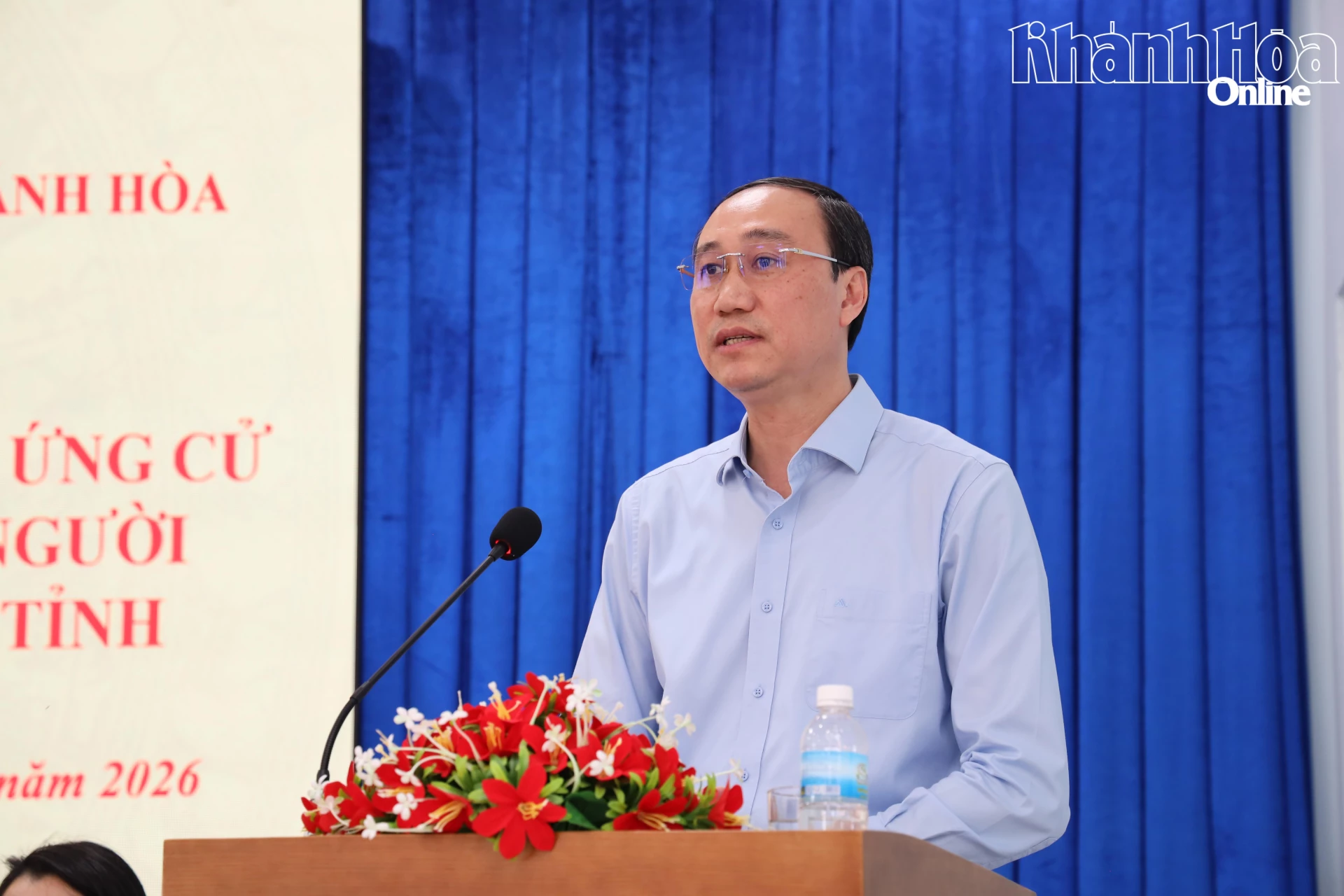 Ông Phùng Khánh Tài - Phó Bí thư chuyên trách Đảng ủy Quốc hội trình bày chương trình hành động