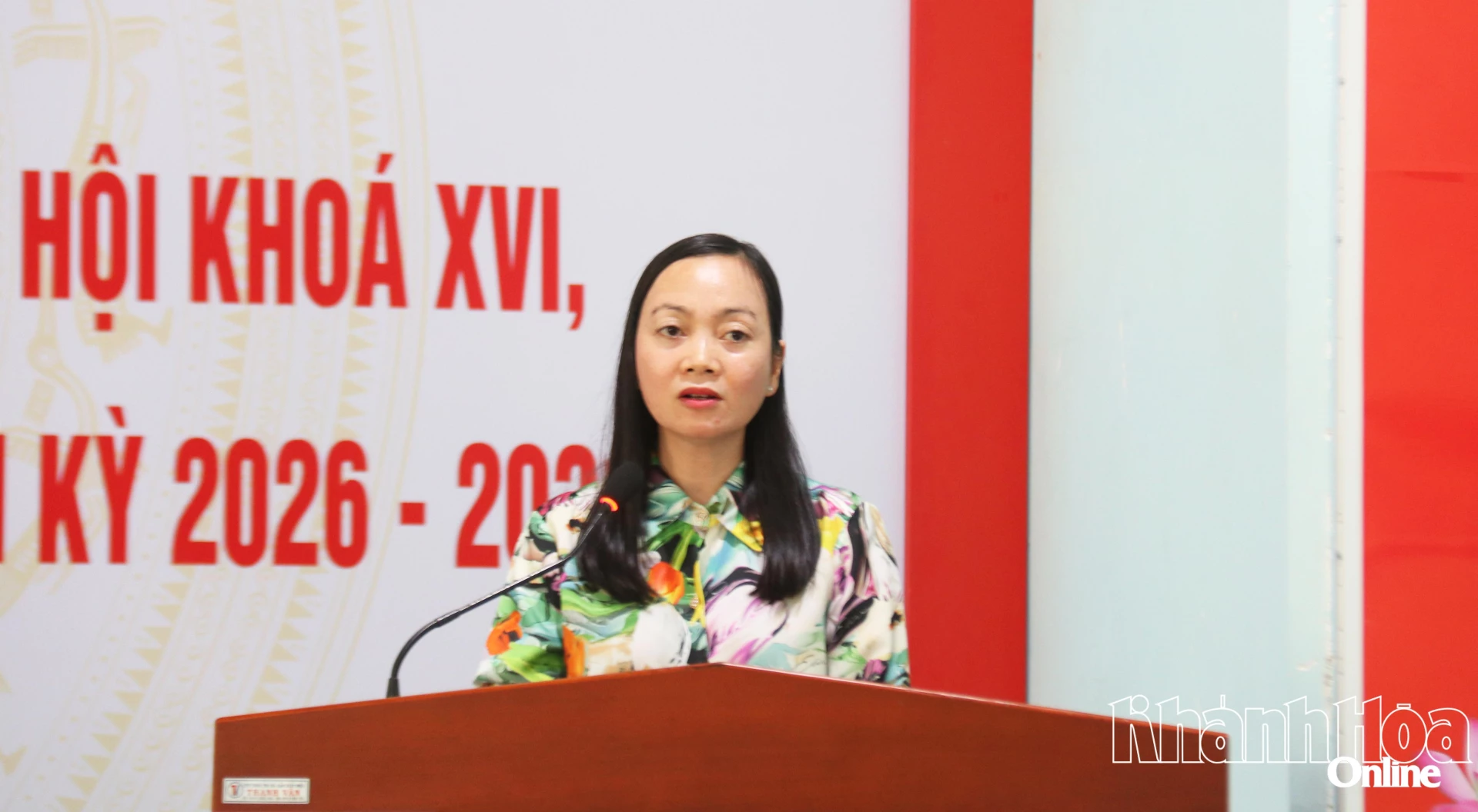 Bà Nguyễn Phạm Bảo Ngọc trình bày chương trình hành động.