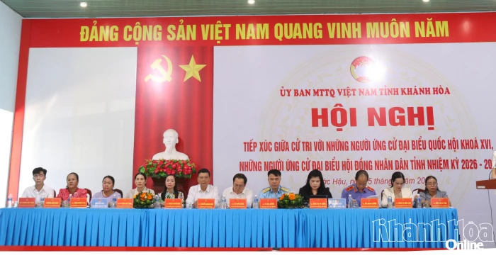 Người ứng cử đại biểu Quốc hội khóa XVI và đại biểu HĐND tỉnh tiếp xúc cử tri xã Phước Hậu