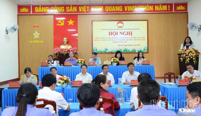 Ứng cử viên đại biểu Quốc hội khóa XVI và đại biểu HĐND tỉnh tiếp xúc cử tri xã Phước Hà