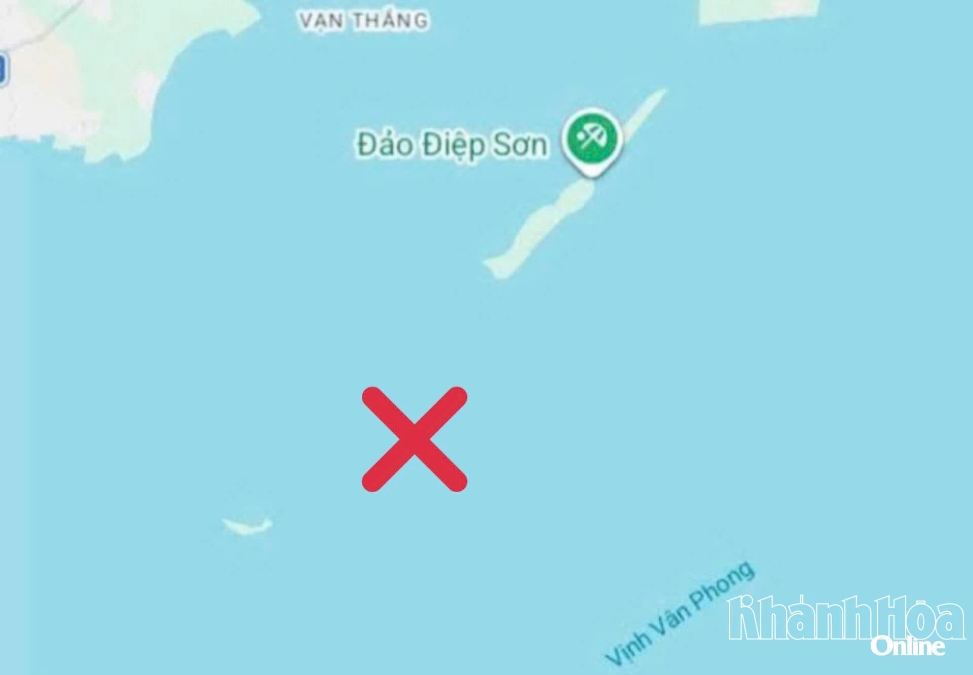 Khu vực biển nghi nạn nhân mất tích.