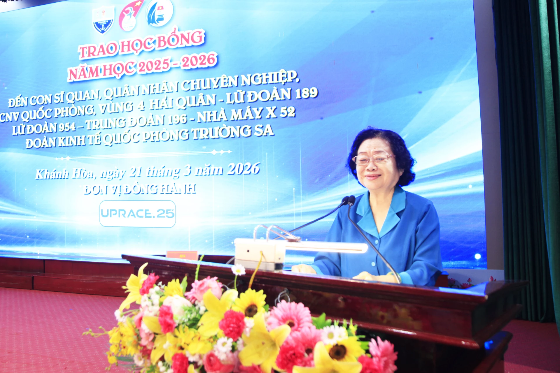 Đồng chí Trương Mỹ Hoa phát biểu tại chương trình.