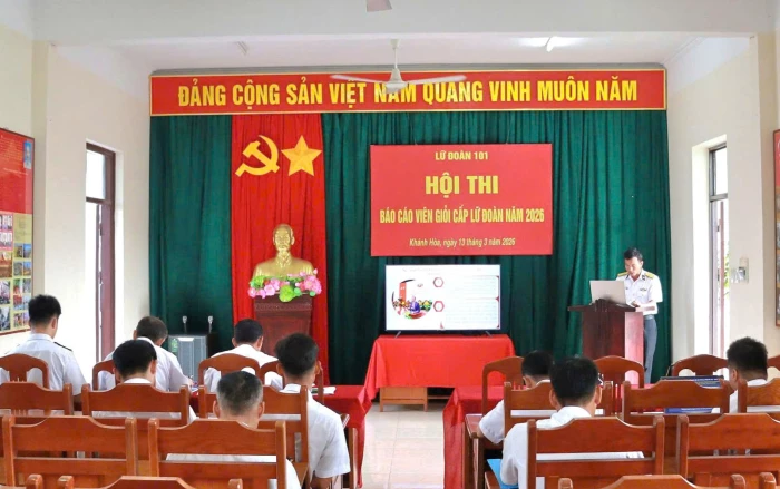 Lữ đoàn 101 tổ chức hội thi báo cáo viên giỏi năm 2026