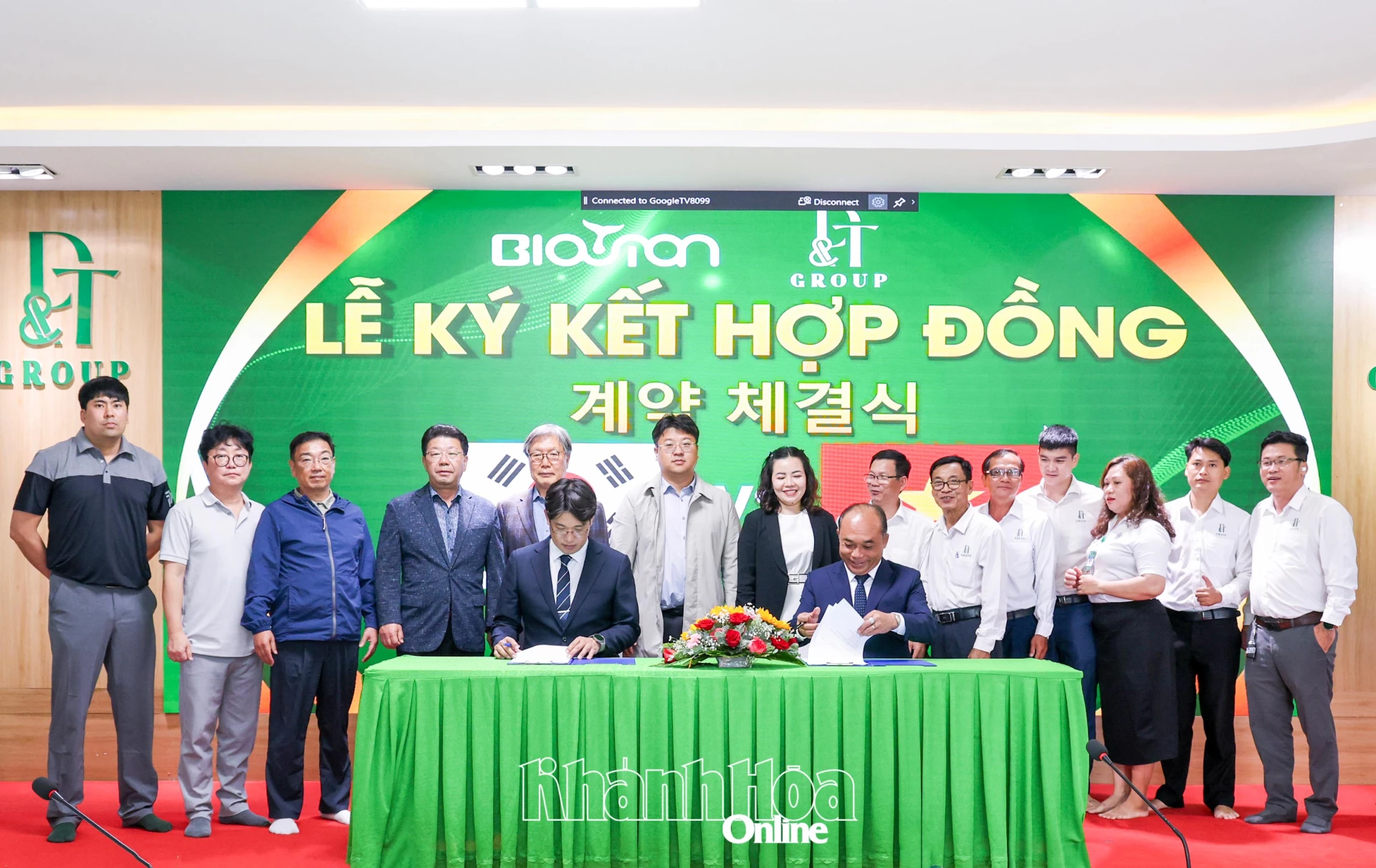 2 doanh nghiệp ký kết hợp đồng.