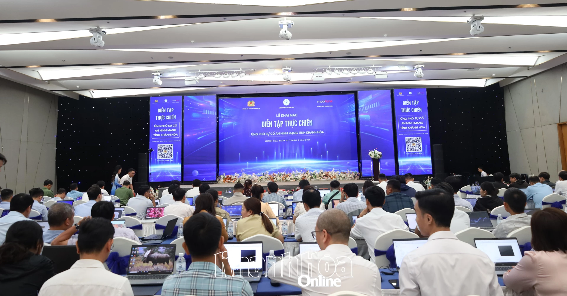 Quang cảnh đào tạo và diễn tập thực chiến ứng phó sự cố an ninh mạng.