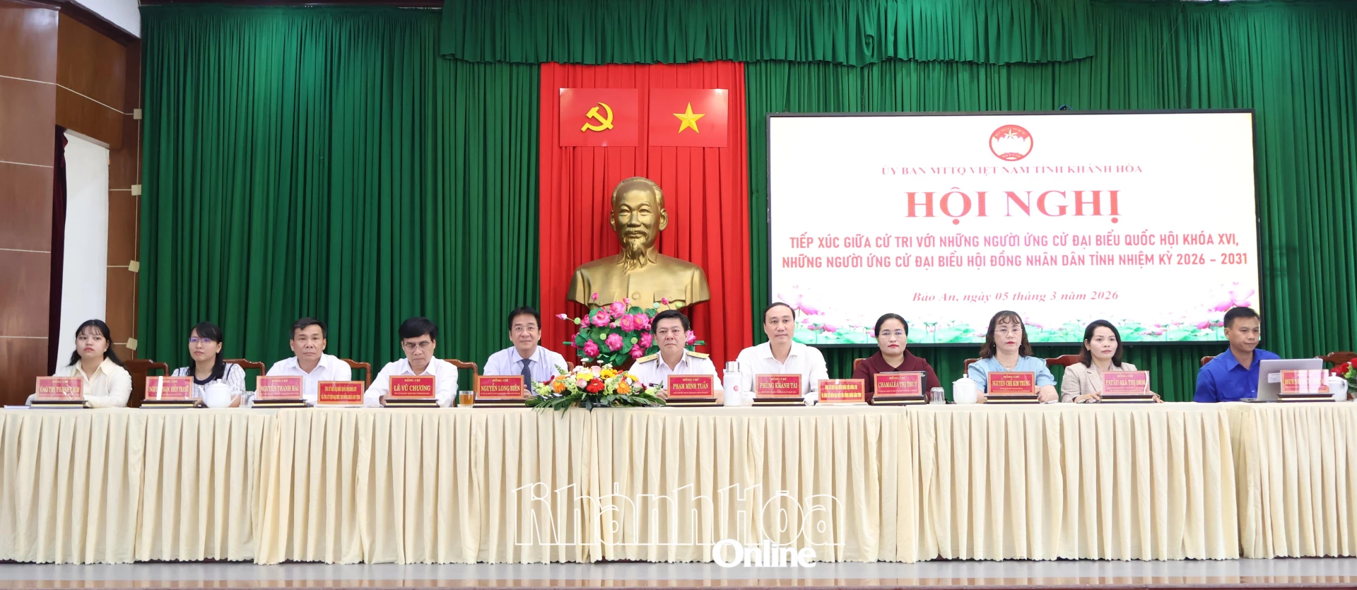 Những người ứng cử đại biểu Quốc hội khóa XVI và đại biểu HĐND tỉnh tiếp xúc cử tri  phường Bảo An.