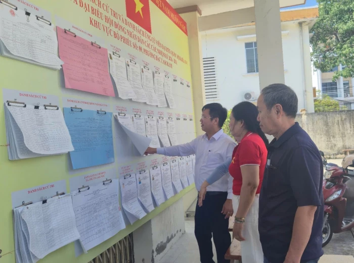 Phường Bắc Cam Ranh kiểm tra công tác chuẩn bị bầu cử