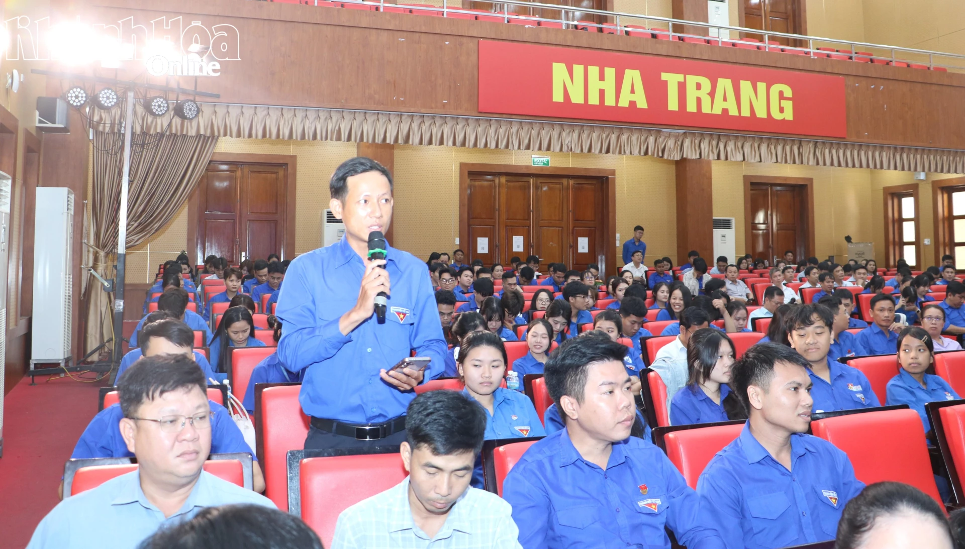 Đại diện Đoàn Thanh niên xã Hòa Trí phát biểu ý kiến