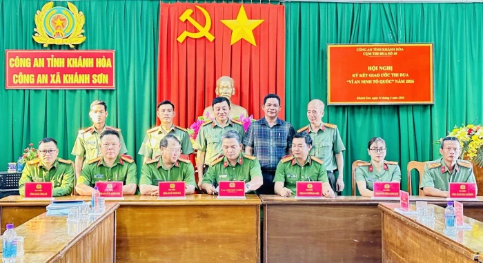 Cụm thi đua số 10 Công an tỉnh Khánh Hòa ký kết giao ước thi đua “Vì an ninh Tổ quốc” năm 2026