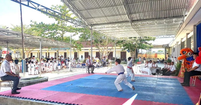 91 vận động viên tham gia Giải karate thiếu niên, nhi đồng xã Suối Hiệp