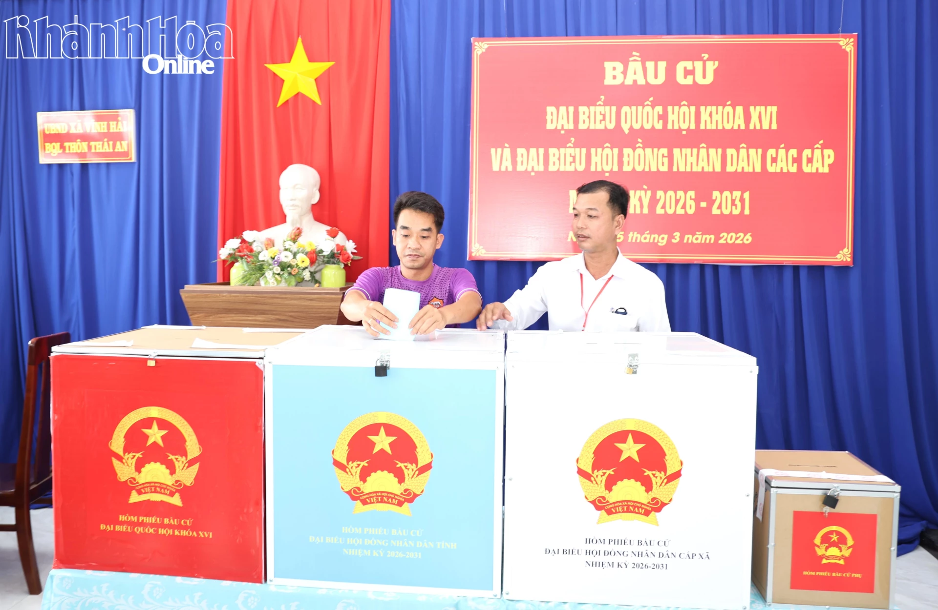 Khanh Hoa: 97.69% of voters cast ballots by 16:30 on Mar. 15