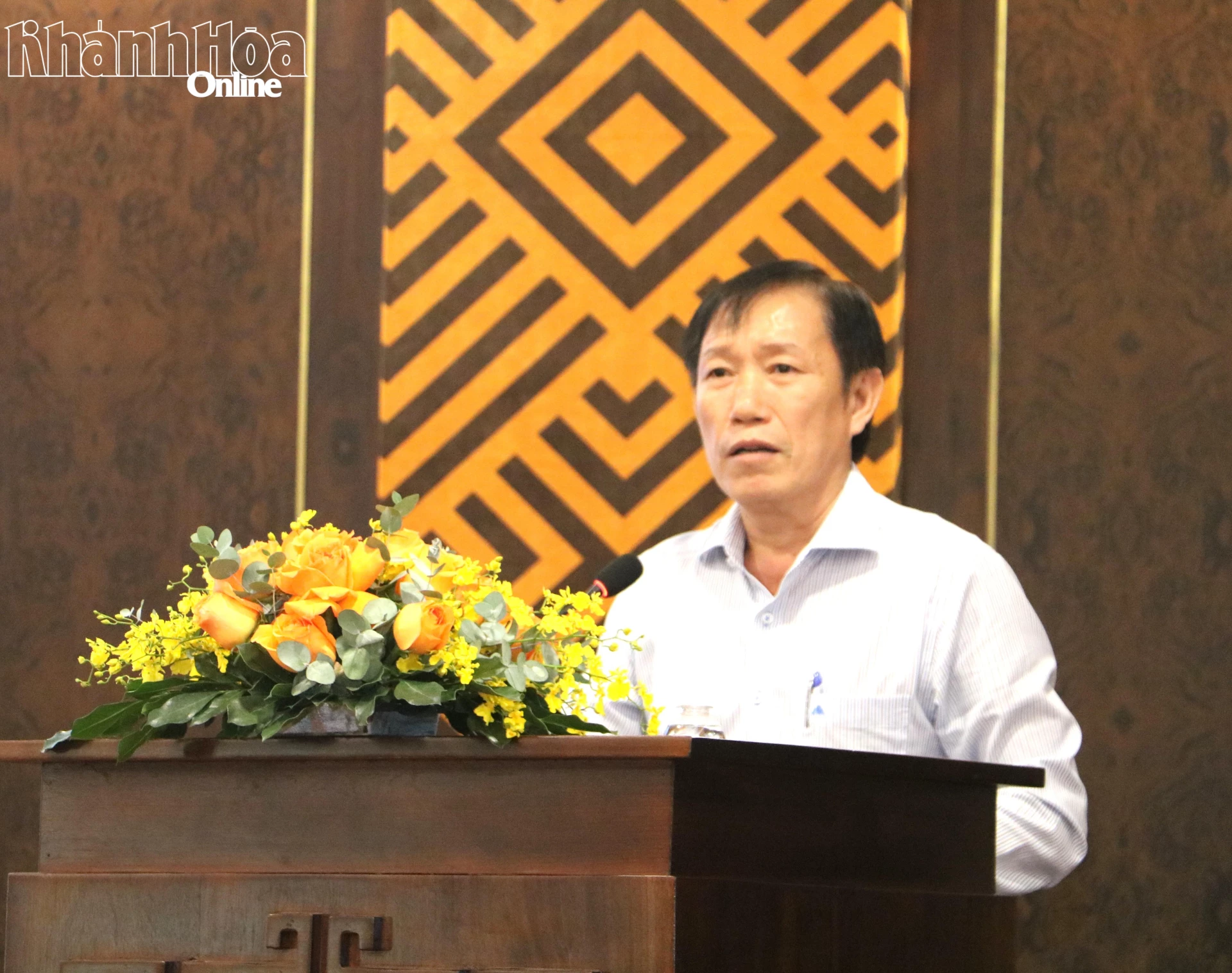 Đồng chí Nguyễn Minh Thái phát biểu kết luận hội nghị