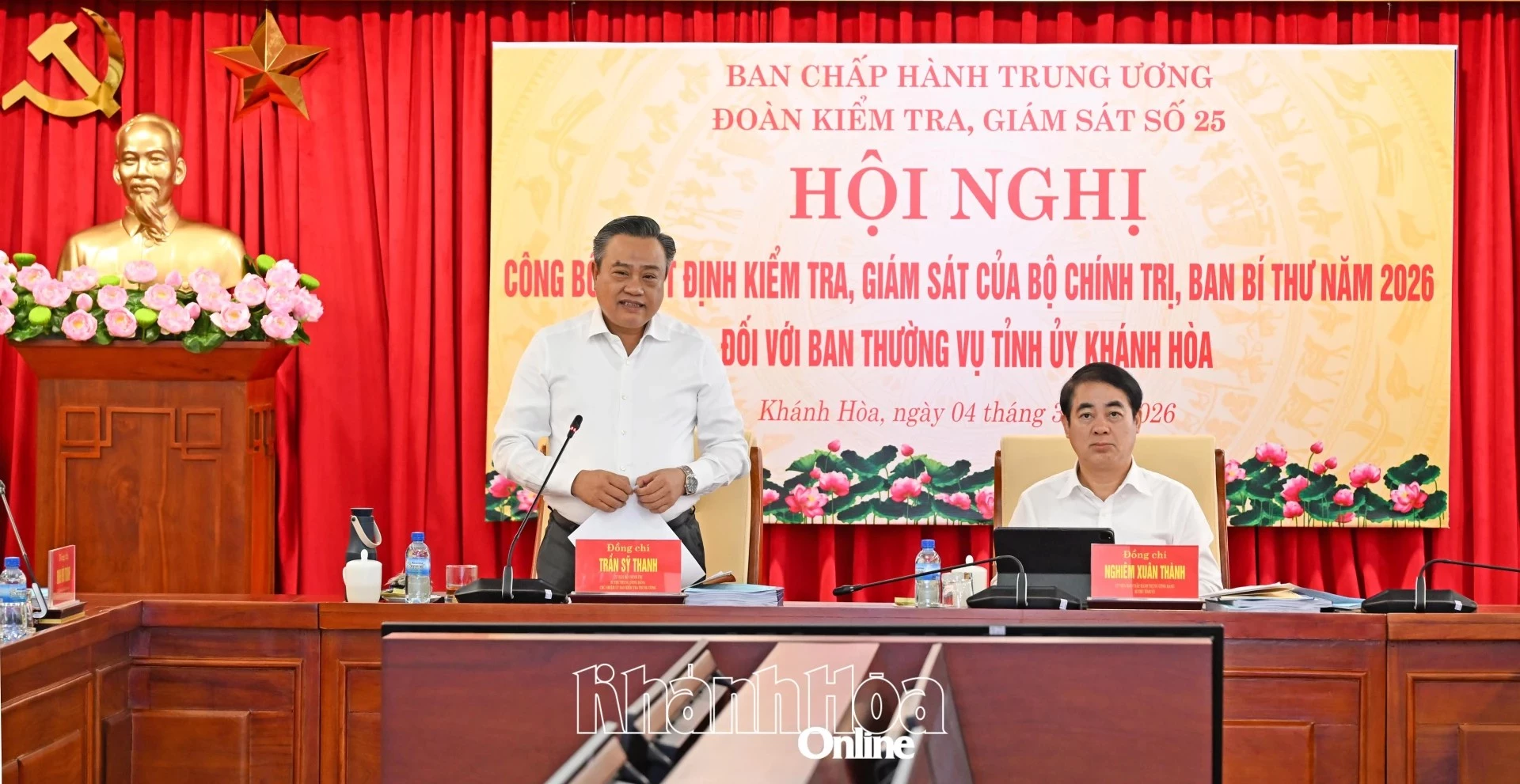 Công bố quyết định kiểm tra, giám sát đối với Ban Thường vụ Tỉnh ủy Khánh Hòa - Báo Khánh Hòa