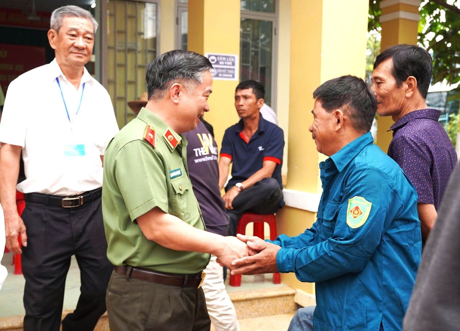 Thiếu tướng Nguyễn Hữu Phước động viên các lực lượng hoàn thành tốt nhiệm vụ.