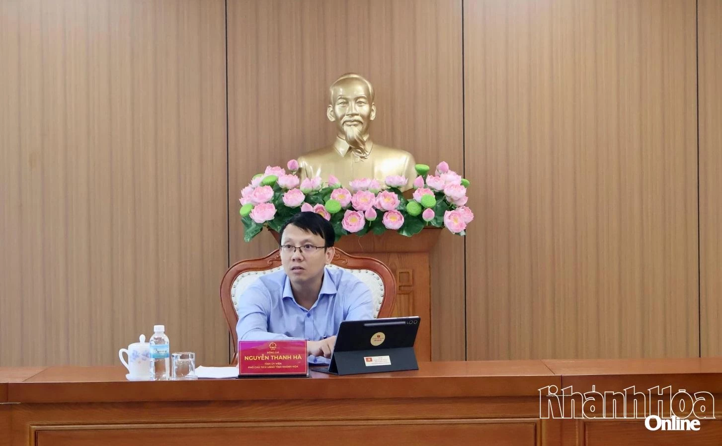 Đồng chí Nguyễn Thanh Hà chủ trì cuộc họp.