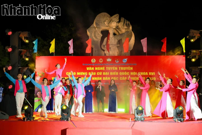 Phường Tây Nha Trang tổ chức chương trình văn nghệ tuyên truyền bầu cử