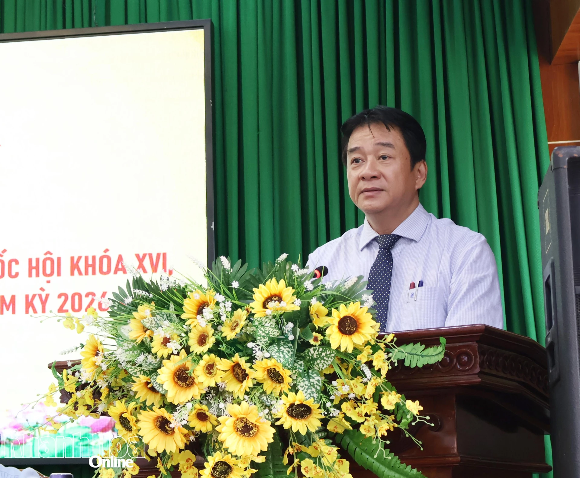 Ông Nguyễn Long Biên trình bày chương trình hành động.