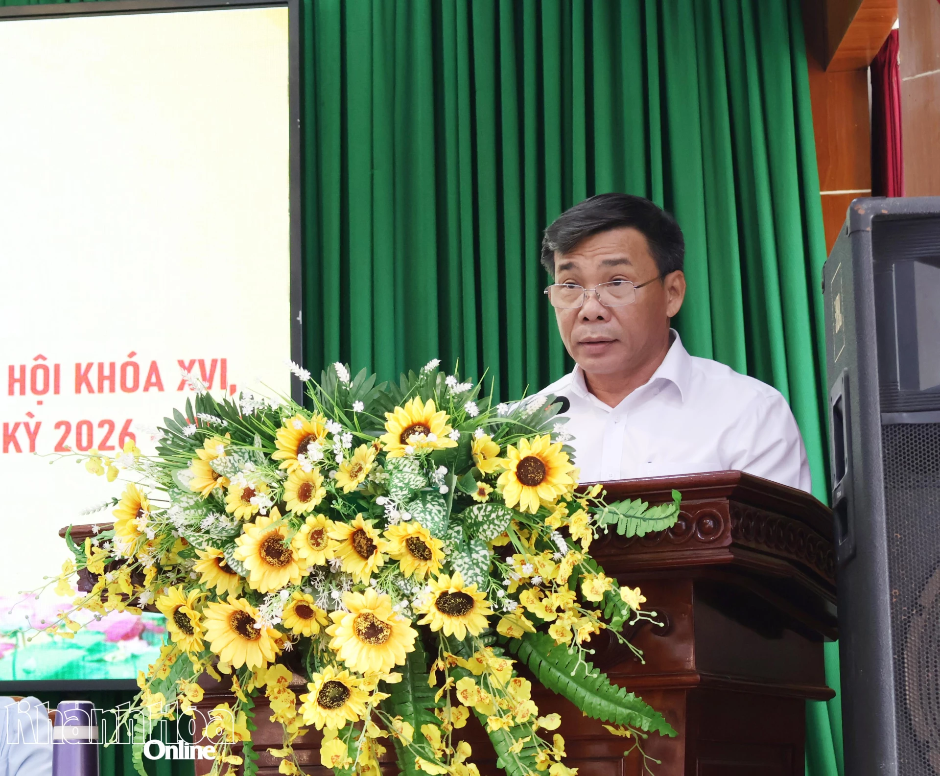 Nguyễn Thanh Hải trình bày chương trình hành động.