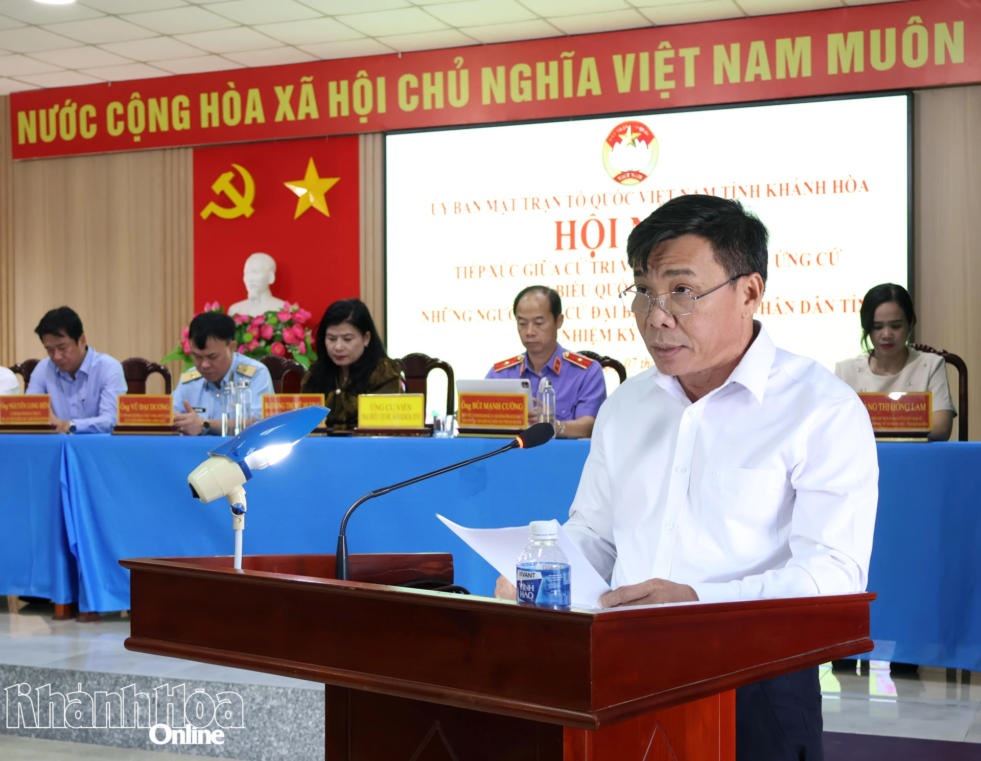 Ông Nguyễn Thanh Hải trình bày chương trình hành động.