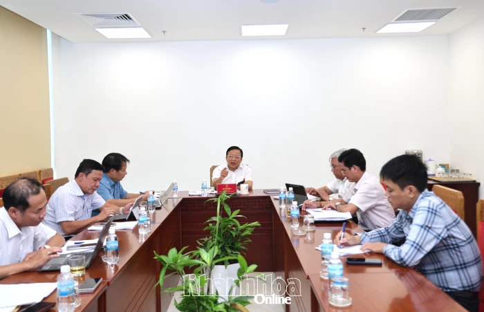 Phó Chủ tịch UBND tỉnh Lê Huyền nghe báo cáo kết quả rà soát, cập nhật quy hoạch khoáng sản