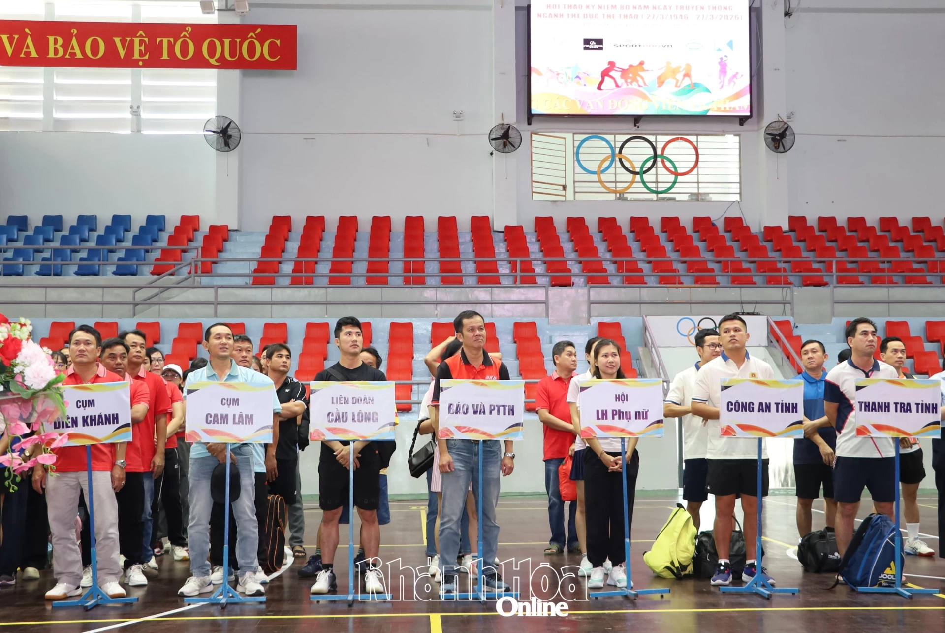 Các đội tham dự hội thao.