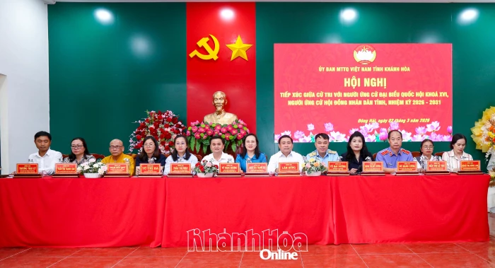 Người ứng cử đại biểu Quốc hội khóa XVI và người ứng cử đại biểu HĐND tỉnh nhiệm kỳ 2026 - 2031 tiếp xúc cử tri phường Đông Hải