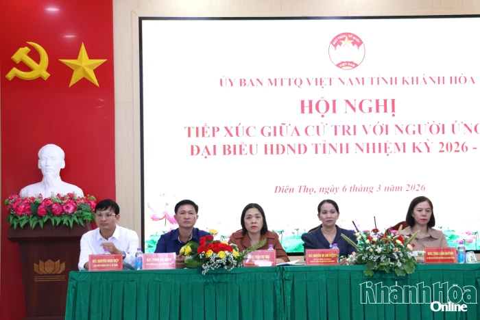 Ứng cử viên đại biểu HĐND tỉnh nhiệm kỳ 2026 - 2031 tiếp xúc cử tri xã Diên Thọ